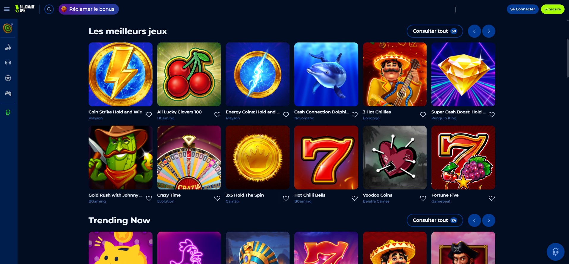 billionnaire spin jeux